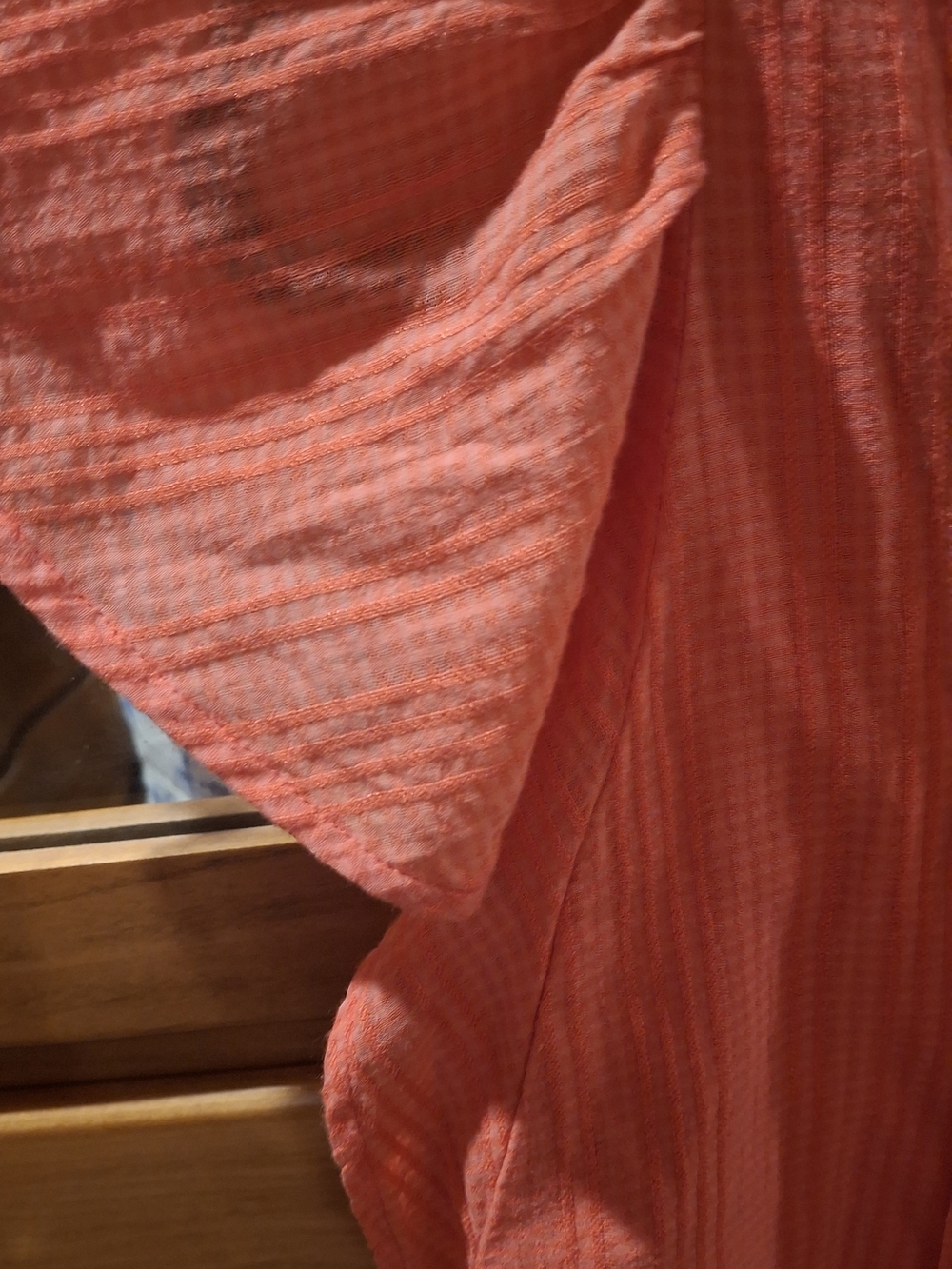 LOFT Coral Pintuck Ruffle Mini Dress - Picture 6 of 12